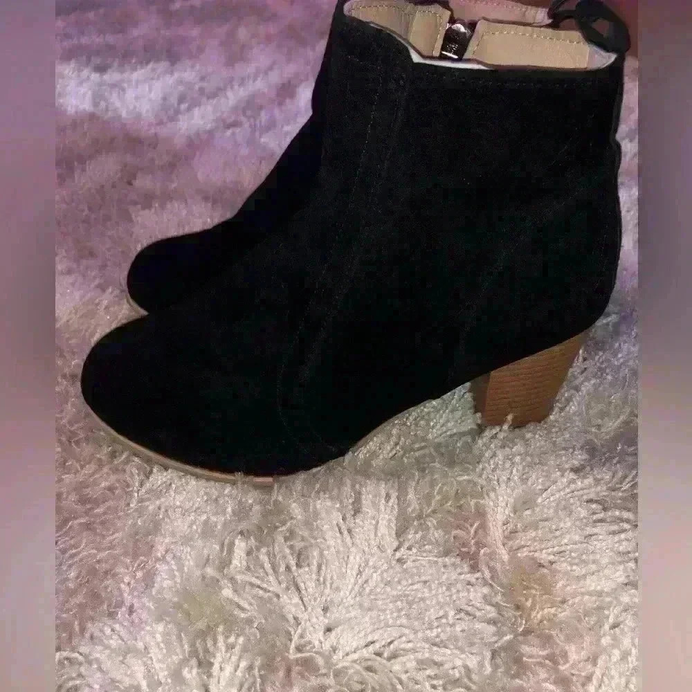 black velvet style boot with heel size 40 - Picture 4 of 10